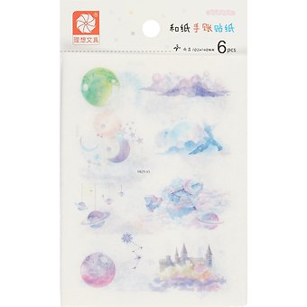 Наклейки Planets бумажные (6листов)
