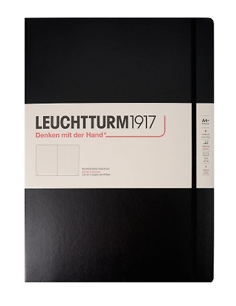 Книга для записей A4+, 120 листов в точку Master , твердая обложка, черный, Leuchtturm1917