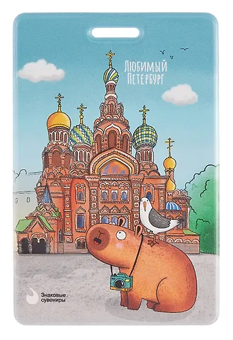Чехол для карточек вертикальный СПб Любимый Петербург Фото на память Спас на Крови (ДК2025-487)