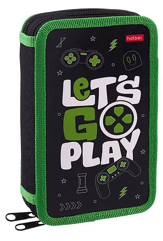 Пенал 2 отделения Let's go play 19*11 см