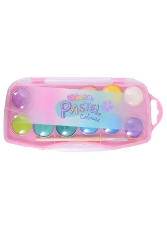 Краски акварельные 12цв Pastel Colours, пл/уп., с/к., Colorino