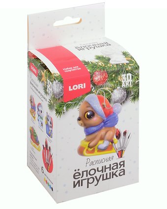 3D Art. Елочная игрушка под роспись Мишка на санках