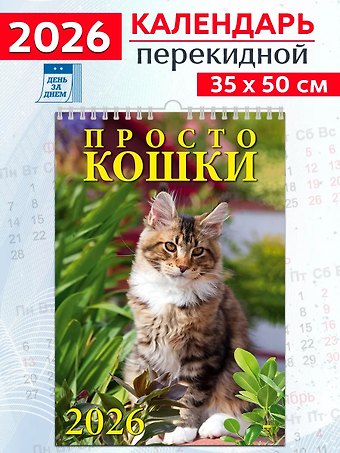 Календарь 2026г 350*500 «Просто кошки» настенный, на спирали