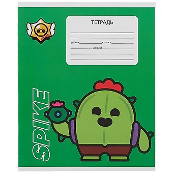 Тетрадь в линейку Premiere Publishing, Brawl Stars, 12 листов, в ассортименте