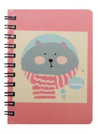 Записная книжка Мишка в шарфике А7, 80л