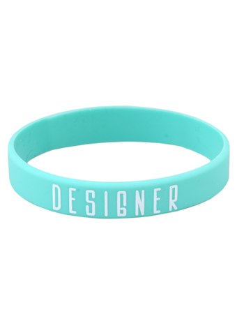 Браслет Designer (мятный) (силикон) (20,2 см)