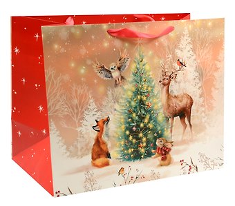 Пакет А3+ 50*40*25 Новый год в лесу! Новый год, бум.ламинат