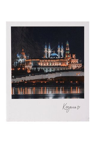 Магнит Ночной Кремль фото (70х85) (Казань) (1188931)
