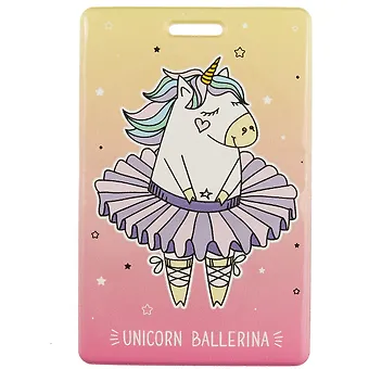 Чехол для карточек Unicorn ballerina розовый градиент (ДК2018-142)