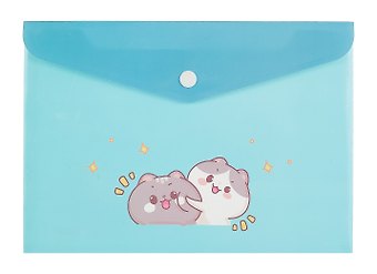 Папка-конверт А5 на кнопке Kawaii. Котики