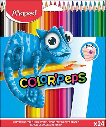 Карандаши цветные Maped, Pulse, пластиковые 24 цвета