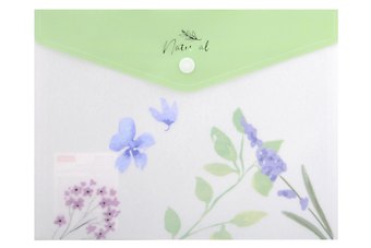Папка-конверт А5 на кнопке NATURAL BLUE FLOWERS, Hatber