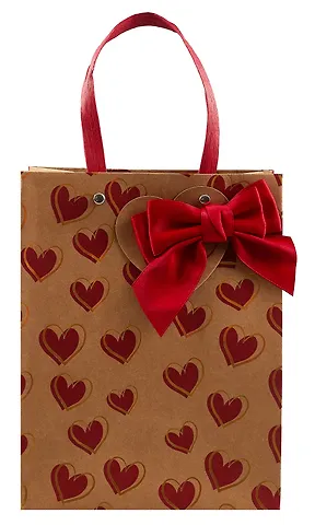 Пакет А4 32*26*12 Серце жен., крафт