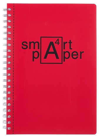 Тетрадь А4 80л кл. Smart. Розовый гребень, цветн.пластик с печатью, перфорация, вырубка под кольца, инд.уп.