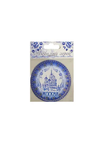 Магнит под гжель «Москва», 6 см 1006559