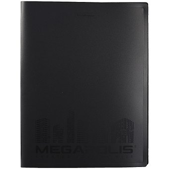 Папка 40ф А4 MEGAPOLIS пластик, черный, Erich Krause