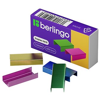 Скобы цветные №10, 1000 штук