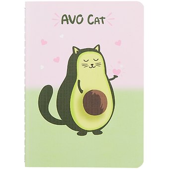 Записная книжка А6 32л кл. Avo cat, тонир. внутр. блок, сшивка
