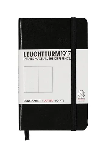 Записная книжка A6, 93 листа в точку Classic, твердая обложка, черный, Leuchtturm1917