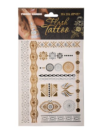 Набор тату наклеек Flash Tatoo Pierre Cardin, 14.5*19.7см в блистере 953013