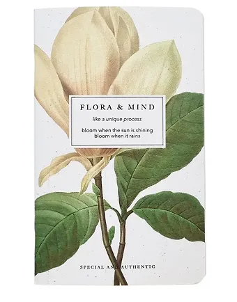 Планер недат. 32л 130*210 Flora, магнолия, мягк.переплет, микротекстурирование, ламинация, скрепка, тиснение черной фольгой