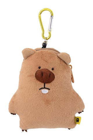 Брелок Мишка, (кошелек коричневый) (текстиль) (13см) (12-202510-HANG_247)
