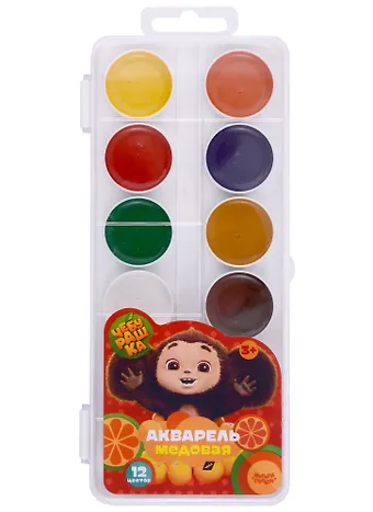 Краски акварельные Чебурашка,12 цветов