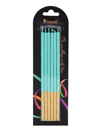 Набор свечей для торта Mint (мятные) (6шт) (15см) (12-7color-candle_14)