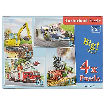 Пазл Castorland Транспорт 8*12*15*20эл, 23*16,5см В-04089