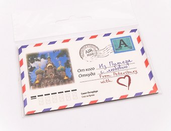 Магнит конверт, арт. МКСПб-08, Спас на Крови. Облака