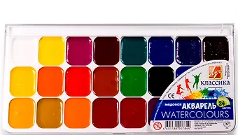 Краски акварельные Классика, 24 цветов, Луч
