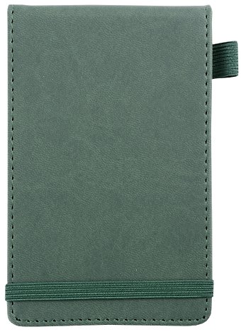 Записная книжка А6 50л лин. Joy Note. Зеленый иск.кожа, тонир.блок, скругл.углы, резинка, петля д/ручки, кармашки, инд.уп.