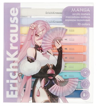 Маркеры акриловые 10цв Manga пл.уп., ErichKrause