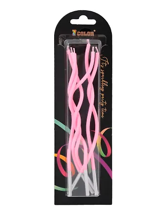 Набор свечей для торта Pink Wave (волны розовые) (6шт) (17см) (12-7color-candle_18)
