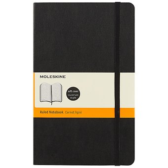 Книга для записей Moleskin Classic Soft, мягкая обложка, чёрная, 96 листов, А5