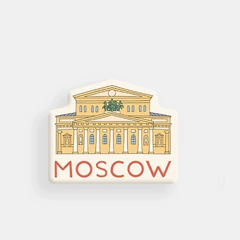 Стикер объемный Москва Большой театр (1192476)