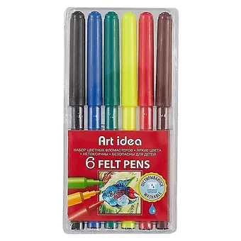 Фломастеры Art idea, 6 цветов