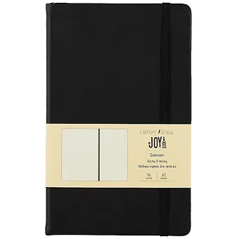 Книга для записей А5 96 листов в точку, Joy Book. Черный агат