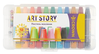 Пастель масляная 12цв ArtStory, пласт.уп., Crown