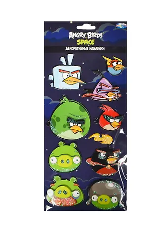 Набор д/детского творчества Centrum Angry Birds/Энгри бёрдз Space Наклейки декоративные 3D 84469