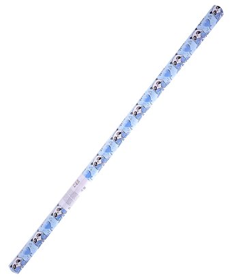 Бумага упаковочная 70*100см PandaGift_Blue глянц., инд.уп.
