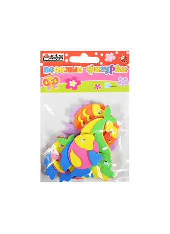 Набор для творчества Arte Nuevo  Веселые фигурки Фигурки-наклейки Рыбки из EVA DT-1017