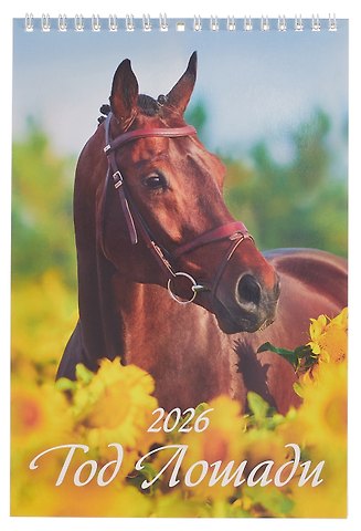 Календарь 2026г 170*250 Год Лошади. Вид 2 настенный, на спирали