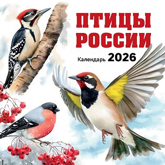 Календарь 2026г 300*300 Птицы России настенный, на скрепке