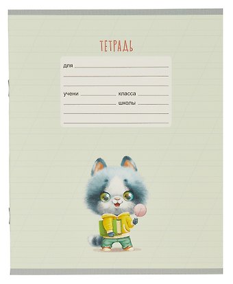 Тетрадь в косую линейку Listoff, Ученые котята, 12 листов