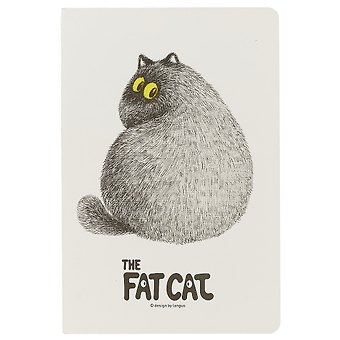 Тетрадь в клетку Languo, Fat cat, 44 листа, в ассортименте
