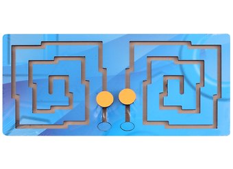 Развивающая игра Fofa. Лабиринт. Полушарная доска Квадрат