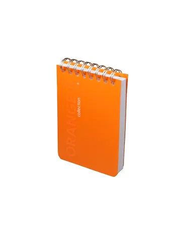 Блокнот А7 50л кл. NEON ORANGE спираль, пластик.обл., ярко-оранжевый, stila