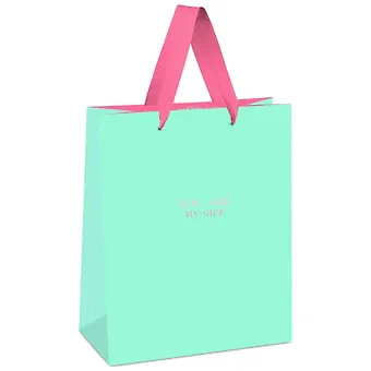 Пакет А6 14*11*6,5 Bright turquoise жен., бум.мат.ламинатПакет подарочный 11*14*6,5см MESHU Bright turquoise, отд. фольгой, выборочный лак, матовая ламинация