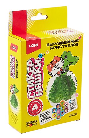 Выращивание кристаллов Стикерняшки Длинные спагетти, зелёный кристалл